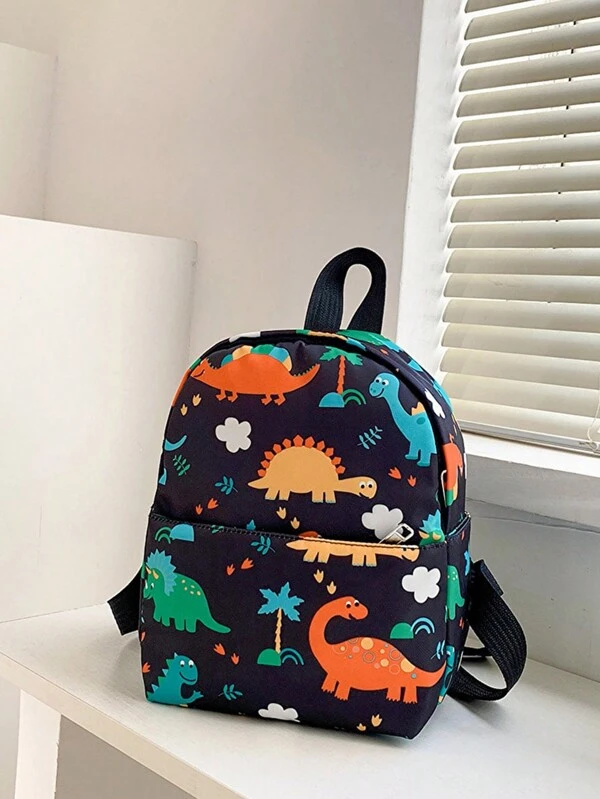 1 Peça Mochila Escolar Mochila Esportiva Bolsa De Fim De Semana Bolsa De Sala De Aula Leve Grande Capacidade Portátil Para Outono E Inverno Ao Ar Livre/passeios/viagens/caminhadas/estádio/esportes/escolas De Escalada Bonito Desenho Animado Padrão De Dinossauro De Nylon Para Meninas Meninos Estudantes Atletas Pré-escolar Jardim De Infância Um Presente Para Uma Viagem De Bebê Acessórios De Volta Às Aulas A Posição Do Padrão É Aleatória