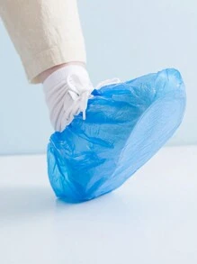 40pcs Disposable Waterproof Indoor Shoe Covers, Thickened, Anti-Dust, Portable Transparent Plastic Foot Cover For Rainy Days, Home Use Summer Cooling,Beach,Travel