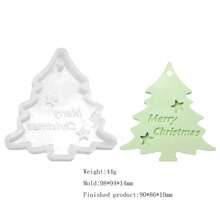 1 件聖誕主題矽膠模具,適用於 Diy 水晶樹脂鹿和聖誕樹形狀的吊牌、蛋糕裝飾、軟糖模具、裝飾品