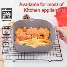 空氣炸鍋墊:方形灰色 - 灰色 - 查看 7