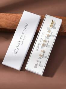 Hihho 10 szt./zestaw Nowości  Modny & Klasyczny wzór Kolorowe Sześcian Kolczyki sztyfty Dla kobiet , Pudełko na prezent Pakiet