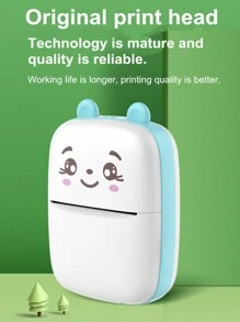 1個薄袋式迷你相片打印機,usb充電熱敏標籤打印機,可攜式bt無線手機打印機,配有1捲熱感紙,與android和ios系統兼容 - 粉色 - 查看 6
