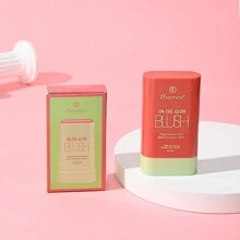 1支單色臉部高光腮紅霜霧腮紅化妝品#4