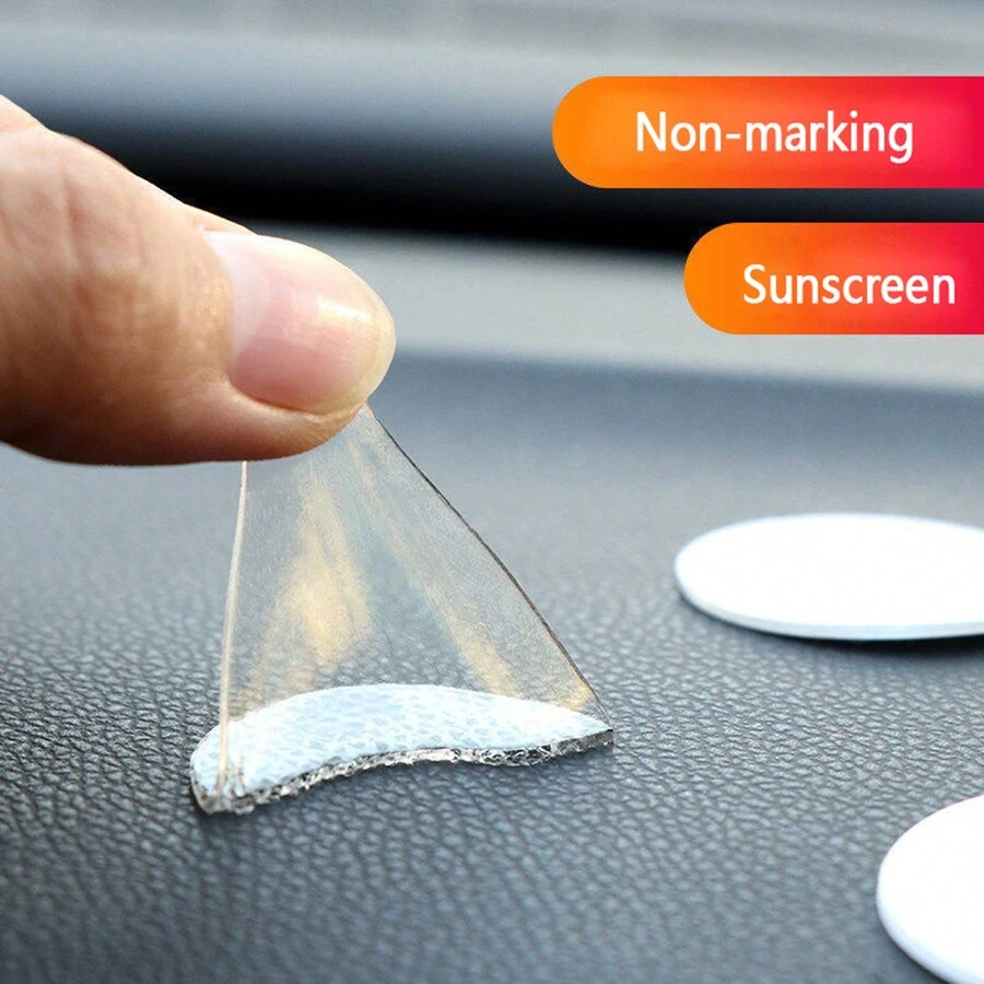 10pcs 2.5cm Transparent Nano Round Double Sided Adhesive Tape For Car Use And Easy Removing Without Trace