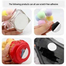 10pcs 2.5cm Transparent Nano Round Double Sided Adhesive Tape For Car Use And Easy Removing Without Trace