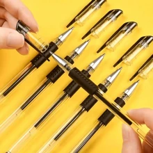 12入組0.5mm頭碳素鋼珠筆,黑、紅、藍三色可選,適用於辦公室、學習和寫作 - 彩色 - 查看 7