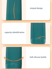 1pc 90ml Silicone Travel Refillable Bottle For Toiletries Storage - Cadet Blue - View 4