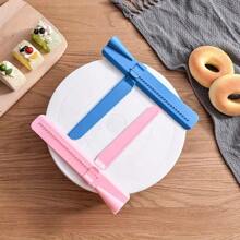 2pcs Adjustable Cream Fondant Cake Smoother, Baking Tool Scraper And Right Angle Measuring Ruler For Cakes - Pink - View 5