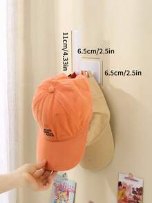 2pcs-l Type Punch-free Hat Hook Strong Adhesive Coat Hanger Wall Hanging Kitchen Household Multi-functional Traceless Hook - White - View 4