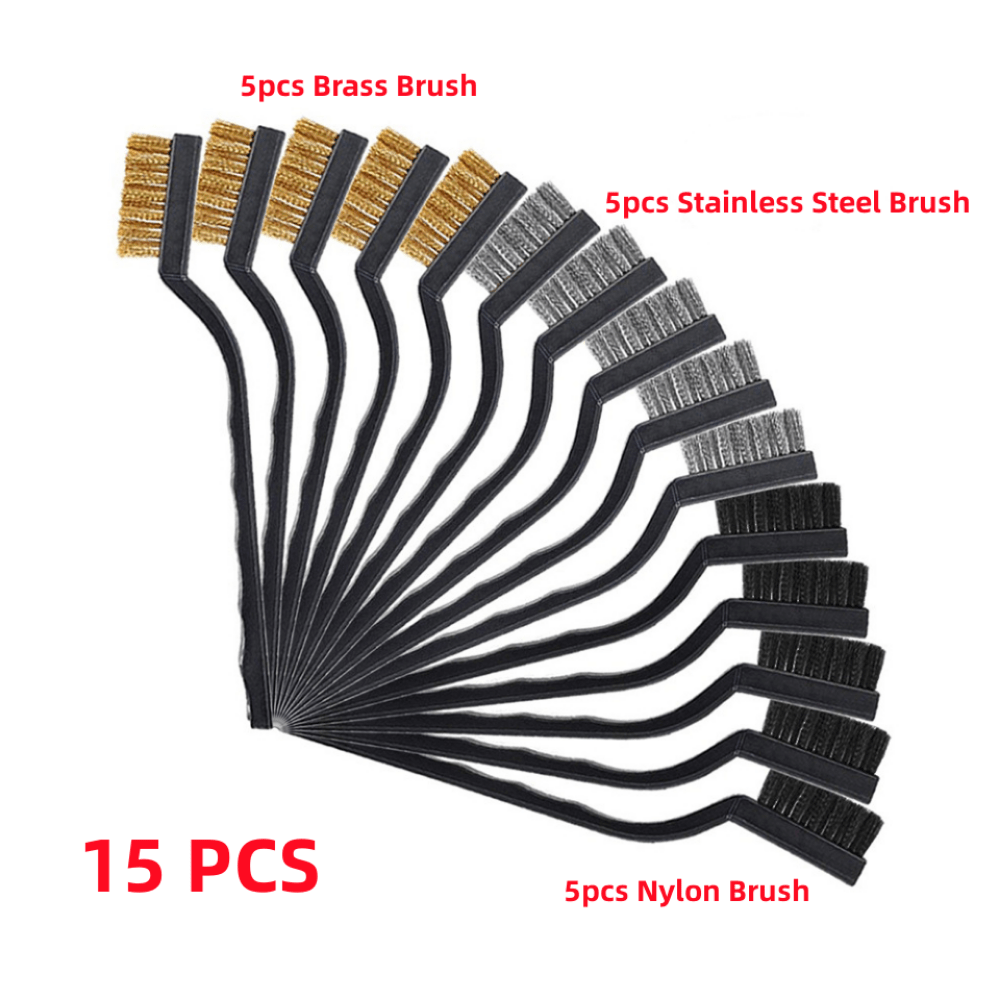 Set De 8 Brosses à Fil ValueMax - Poils Laiton, Manche Nylon Ergonomique - Multicolore - Neuf Avec Garantie 1 An