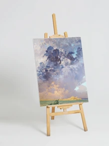 各种白色空白艺术家画布艺术板素色绘画拉伸框架画布用于油画，内部尺寸大号和小号，返校必备品，感恩节、圣诞节、生日万圣节装饰创意礼物，返校，学校用品 - 白色 - 查看 5