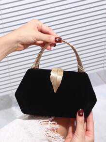 Fashionable Square Handbag With Rhinestone Hardware, Suitable For Party, Banquet, Birthday Gift, Cocktail Or Wedding Attire, Includes Handles And Detachable Shoulder Strap