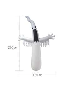 Inflables de Halloween con Luces a Control. Diseño de Fantasma, Calabaza con Fantasma, Ojos Terroríficos.Increíbles, Bonitos y Grandes Inflables de Temporada. Ideales para decorar Hogar, Oficina, Fiesta o Evento. Fantasma-Blanco. Fantasma con Calabaza-Naranja. Ojos-Azul. - Blanco - Ver 3