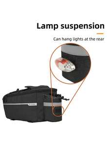 1 件山地和公路自行車後架包,大容量,適合長途旅行,水瓶和工具存儲,絕緣,帶快速拆卸和可調節肩帶,可用作單肩包和斜挎包,快速方便,由尼龍面料製成, 防水耐磨, 黑色