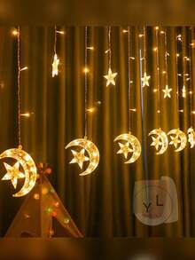 Luces cadena de luna y estrellas decorativas 3 metros MJ-113 - Blanco - Ver 4