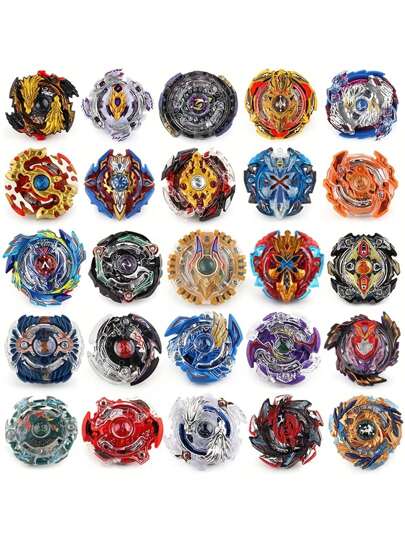 1 Pc Random Design Alloy Metal Fight Burst Spinning Top Toy, Small Gift (Without Launcher)