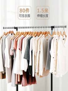 Perchero de UN TUBO para Ropa, Perchero para Ropa Ajustable, Perchero Ajustable Poste Unico, Organizador Estante de Ropa con Ruedas para Colgar Ropa - Negro - Ver 4