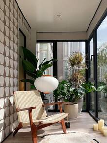 5入組綠色陶瓷磁磚牆貼,7.8 * 7.8 英寸,綠色及白色圖案 Pvc 材料裝飾貼紙,適用於廚房、浴室、客廳、洗衣房、家居裝修現代風格壁貼 - 綠色 - 查看 8