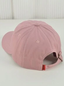1 Pieza Gorra De Béisbol Gris Para Mujeres Con Detalle De Letra R - Gris - Ver 7
