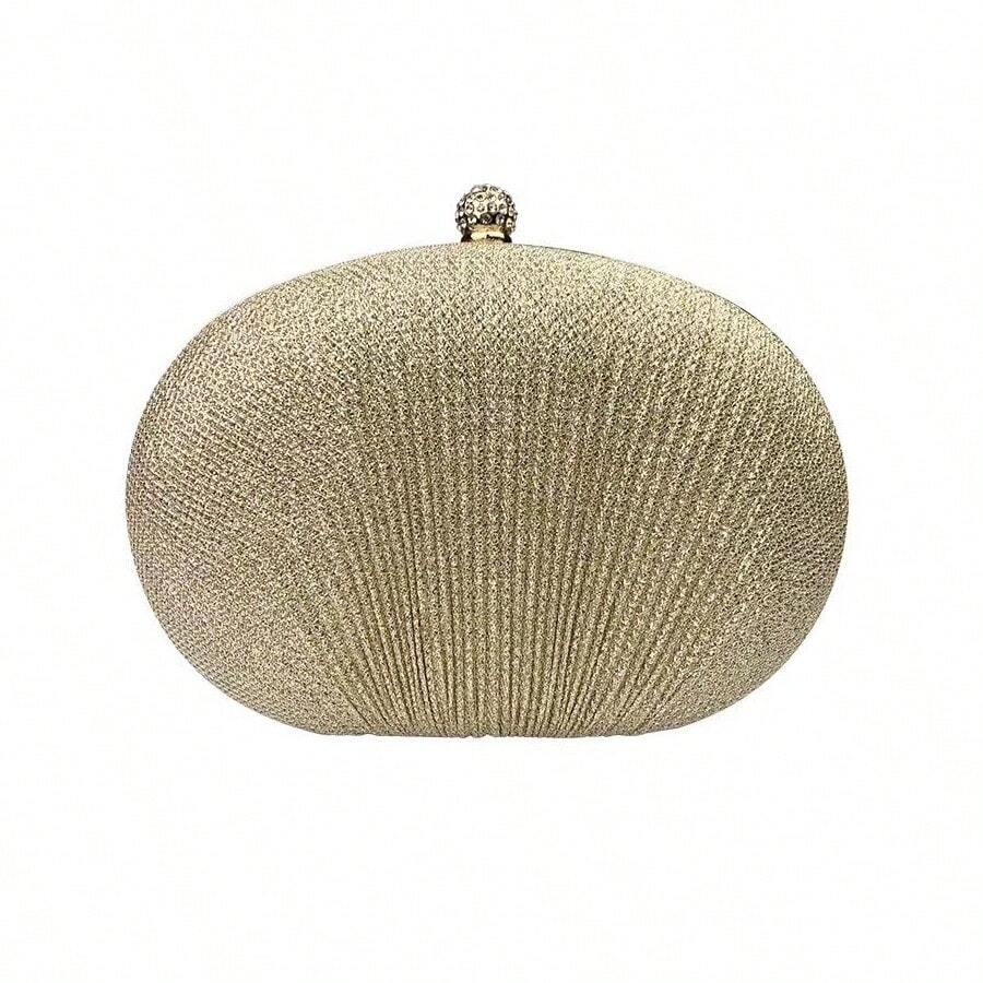 Rhinestone Decor Ladies' Evening Bag - Gold - View 1