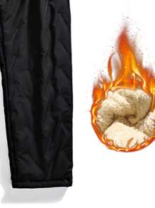 男士冬季加厚运动裤加大码宽松休闲长裤，保暖内衬外套