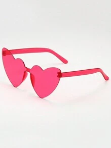 6 件装粉色和紫色心形时尚女士眼镜，夏季配饰