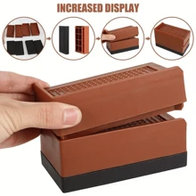 4 Piece Sofa Raiser, Heavy Duty Adjustable Furniture Raiser, Stackable Table Lift Leg Extender With Anti-slip Pads For Tables, Sofas, Chairs And Beds, Frame Foot Accessories - Brown - View 3