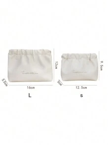 FUDEAM 1 PC Màu Chữ Màu Be Cáp USB Tai Nghe Túi Bảo Quản PU Chống Thấm Nước Thời Trang Mini Di Động Cho Nữ Túi Trang Điểm Ngoài Trời, Túi Đựng Mỹ Phẩm, Túi Sắp Xếp Cho Dây Kéo Hàng Ngày PU Cáp USB Tai Nghe Túi Bảo Quản Pu Chống Nước Túi Bảo Quản Tai Nghe Di Động Hộp Sạc Đa Chức Năng Cho Doanh Nghiệp, Du Lịch ,Trường học, Cao đẳng, Văn phòng - Màu be - Xem 6