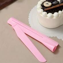 2pcs Adjustable Cream Fondant Cake Smoother, Baking Tool Scraper And Right Angle Measuring Ruler For Cakes - Pink - View 6