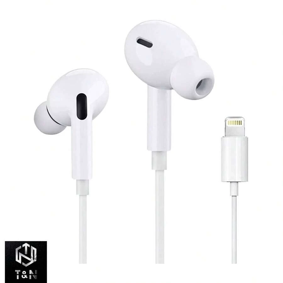 Audifonos, Auriculares, Earpods Lightning, Mejor Calidad, Diseño Nuevo, Complatible, T&N. - Blanco - Ver 1