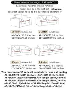 1入組防滑純色日式侘寂風格亞麻沙發墊與可水洗沙發和枕頭套,適合所有季節 - 藍色 - 查看 2