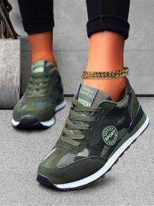 Giày Giản dị Nữ - xanh quân đội - Xem 1