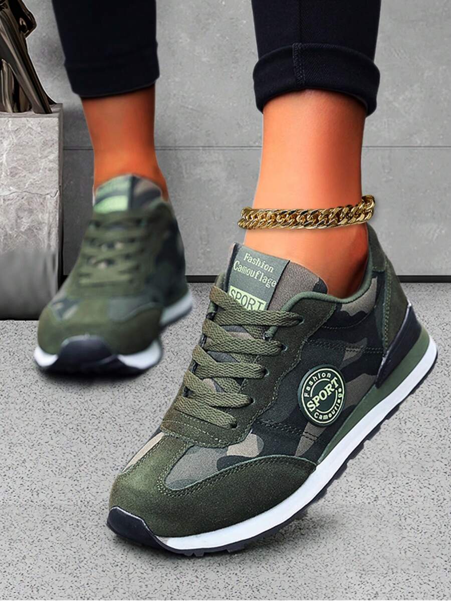 Giày Giản dị Nữ - xanh quân đội - Xem 1