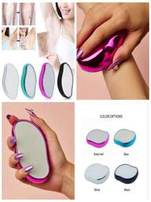 2 Crystal Stone Epilator Hair Remover Painless Epilator - Hot Pink - View 1