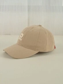 1 Pieza Gorra De Béisbol Gris Para Mujeres Con Detalle De Letra R - Gris - Ver 10