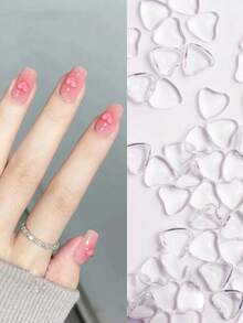 美甲，极光，爱心形水钻，配饰，美甲首饰，100 件/包彩色水钻