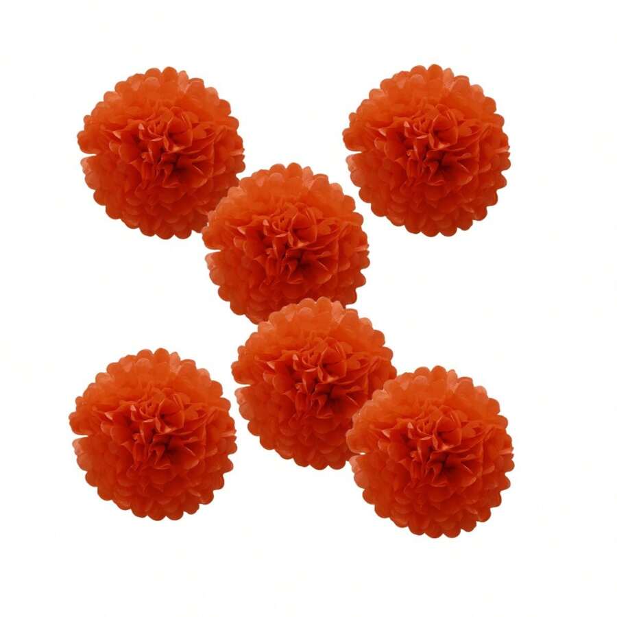 Bola De Flores De Papel De Color Naranja - Naranja - Ver 1