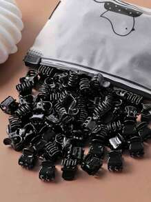 30pcs Girls' Personalized Basic Mini Hair Claw Clips - Black - View 1