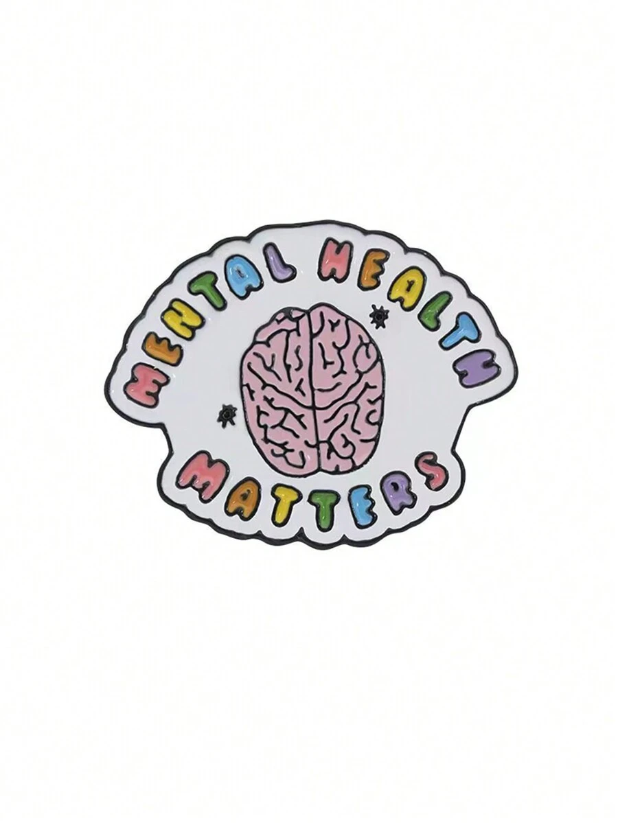 1 件英文字母金屬胸針通用用於衣服、帽子、背包作為裝飾徽章,適合感恩節和日常佩戴 - 彩色 - 查看 1