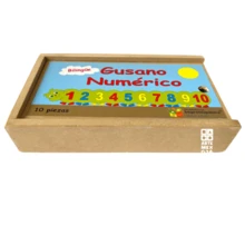 Gusano Numérico Bilingüe Rompecabezas Juego Mesa Didáctico - Verde - Ver 3