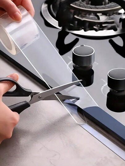 1 Roll 118 Inches Clear Caulking Strip Self-Adhesive Caulking Tape Caulking Sealing Tape For Kitchen Countertop Sink Bathtub Bathroom Shower Toilet Floor Wall Edge Protector Home Bathroom Decor Fall Decor