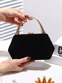 Fashionable Square Handbag With Rhinestone Hardware, Suitable For Party, Banquet, Birthday Gift, Cocktail Or Wedding Attire, Includes Handles And Detachable Shoulder Strap