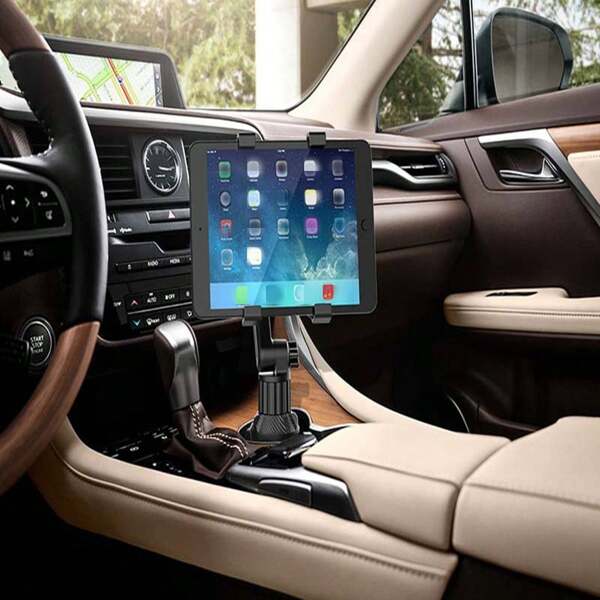Car Tablet Holder, Universal Cup Holder Tablet Mount Bracket Stand For