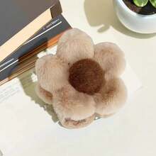 女士毛絨花卡子，中號後面髮夾，髮夾頭飾