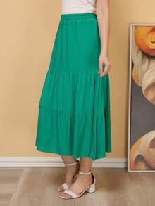 Women Skirts - 綠色 - 查看 2