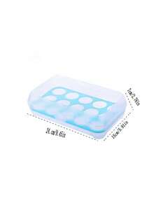 1pc 15-grids Kitchen Refrigerator Egg Storage Box Plastic Portable Food Organizer Container, Random Color - Multicolor - View 3