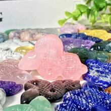 1pc隨機抽取的蛇形天然水晶雕刻品,寶石珠寶,閃爍,治療水晶,生日禮物,虎眼,女性禮物,女友禮物,兒童禮物,萬聖節禮物,聖誕節禮物,家裝飾,晚會裝飾,場景裝飾,桌面裝飾,水晶飾品,桌面擺設。 - 彩色 - 查看 2