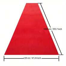 1入組紅色地毯活動典禮婚禮,定制純棉一次性走廊地毯,適用於婚禮/派對,寬1200厘米/47.24英寸 - 紅色 - 查看 7