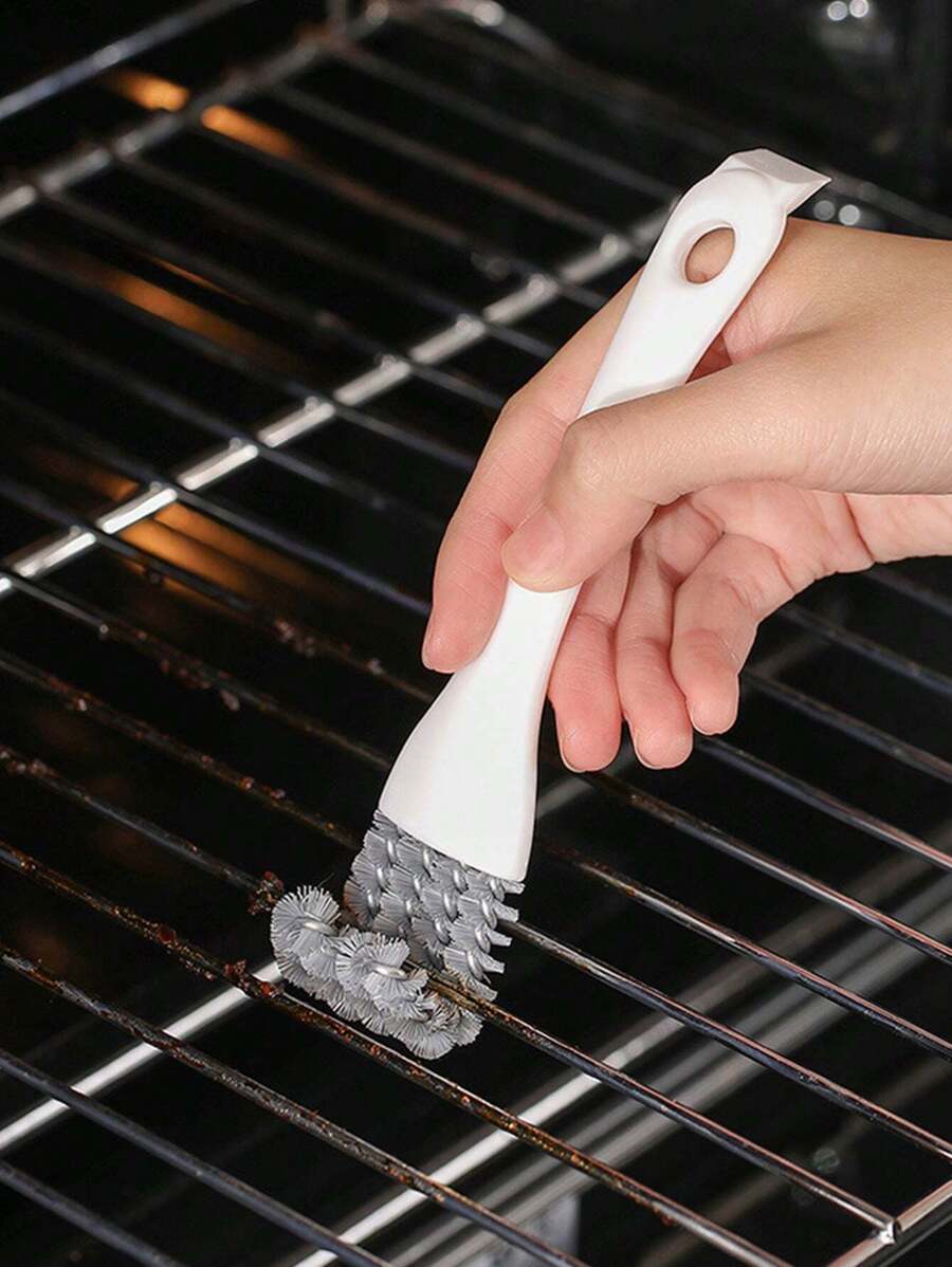 1 件装厨房多功能炉灶清洁刷，适用于炉灶、水槽、盲区、烧烤架和烤架的缝隙清洁，花园工具，园艺工具 - 白色 - 查看 1