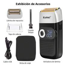Kemei KM-2026 Electric Shaver Beard Hair Clipper Shaver - Black - View 8